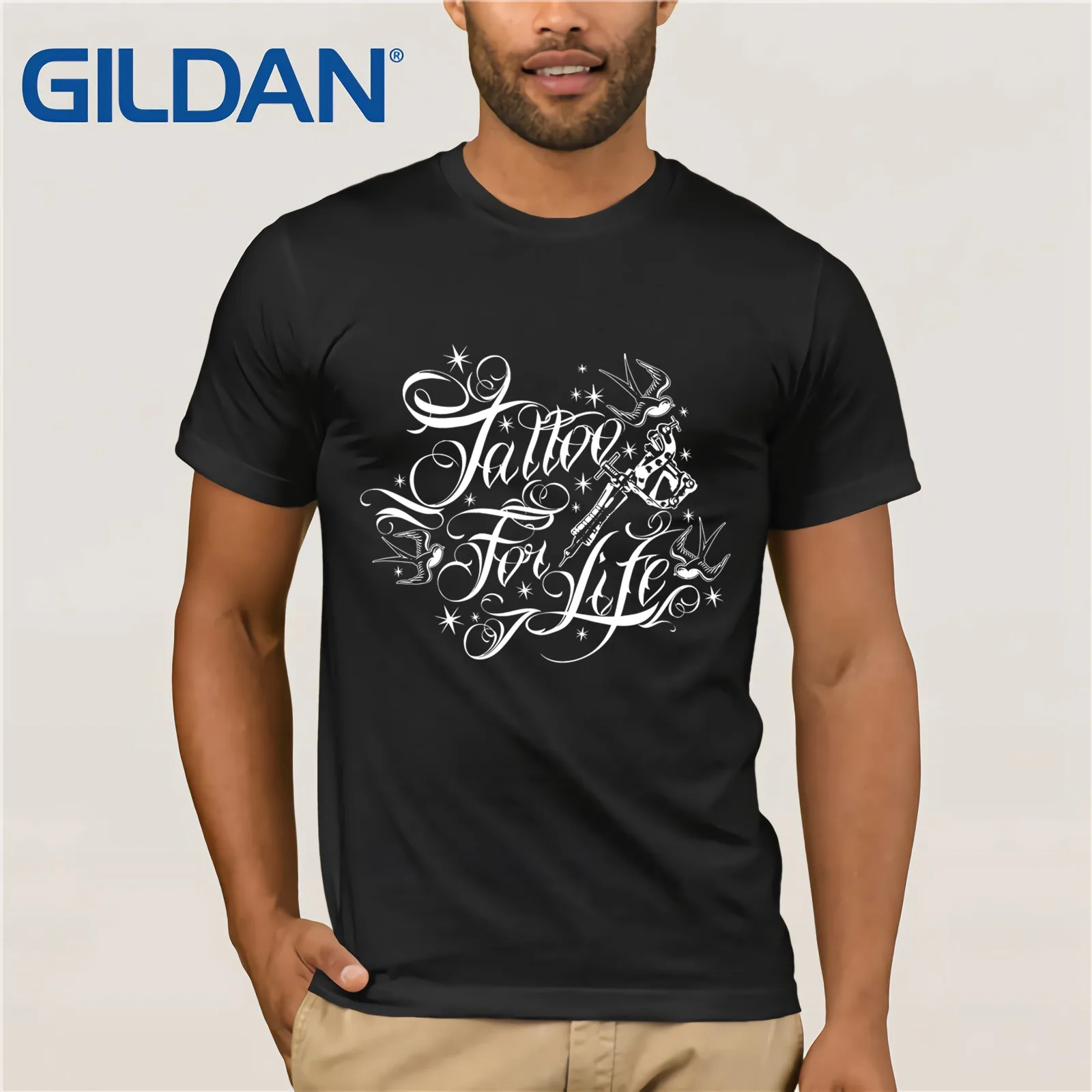 2019 летняя принтованная Мужская футболка Харадзюку татуировка для жизни