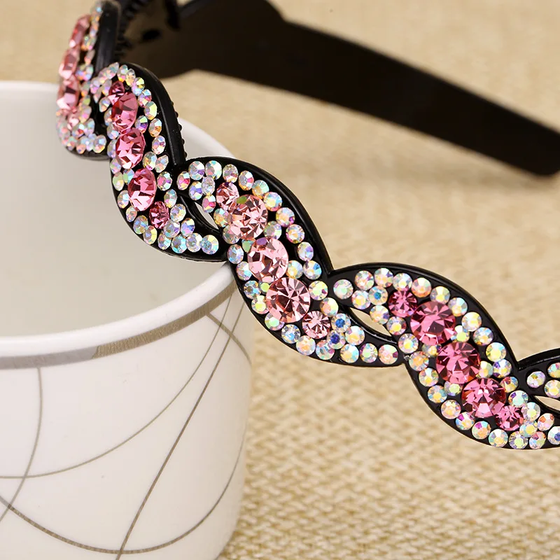 

New haarband meisje crystal headgear flower ladies hair hoop haarband hair accessories wholesale bandeau maquillage