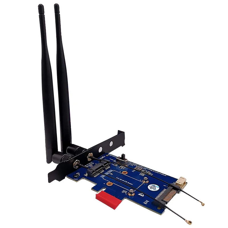 

Mini PCI-E Wireless Network Card Adapter PCI Express to PCI-E 1x with SIM Card Slot for WiFi and 3G/4G/LTE Card