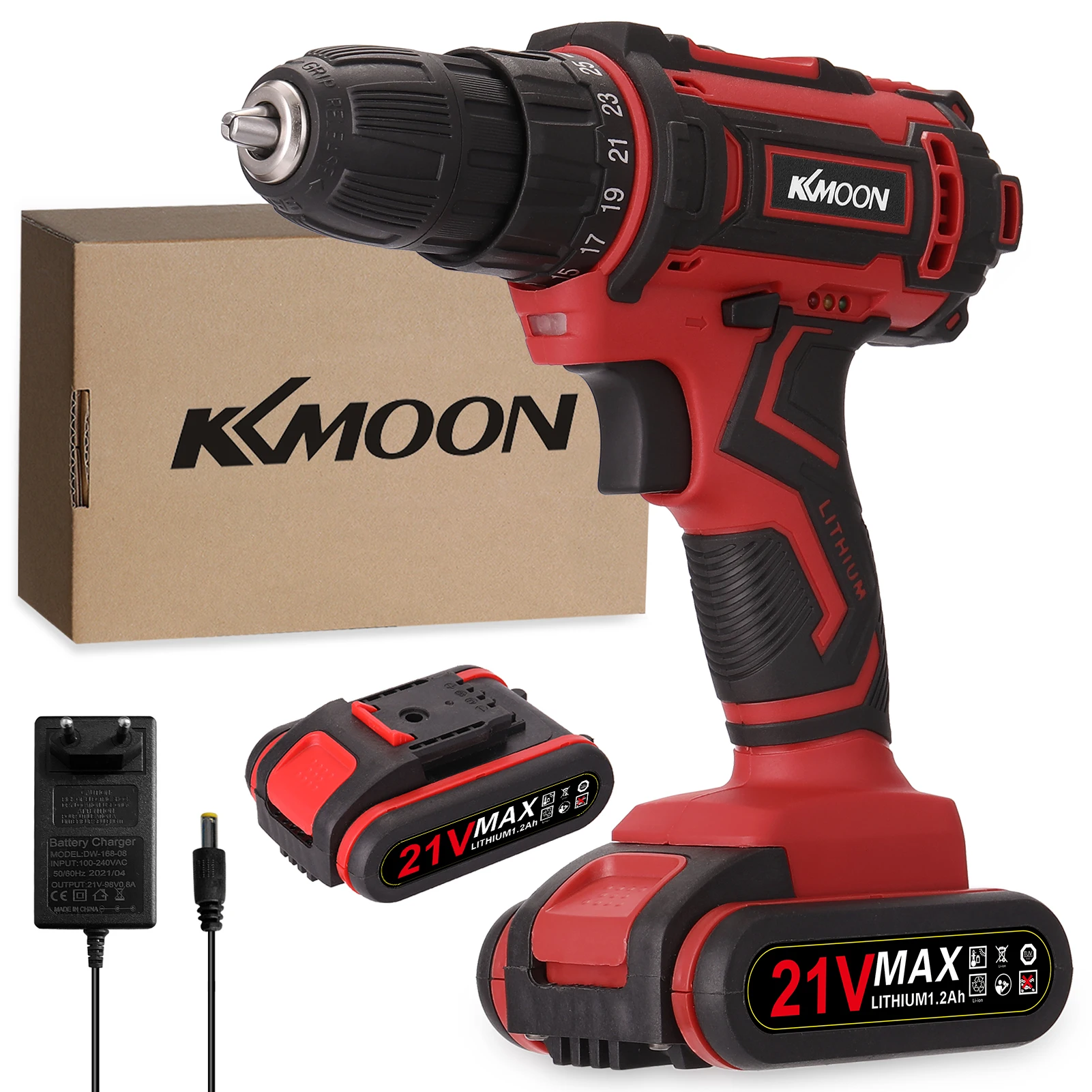 

21V Electric Cordless Drill High-power Lithium Battery Wireless Rechargeable Hand Drills Brush Motor Home DIY Power Tools