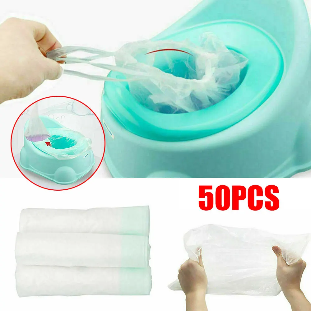 

50pcs Toilet Bag Storage Children's Toilet Cleaning Bag Baby Small Toilet Special Garbage Bag Disposable Replacement Bag
