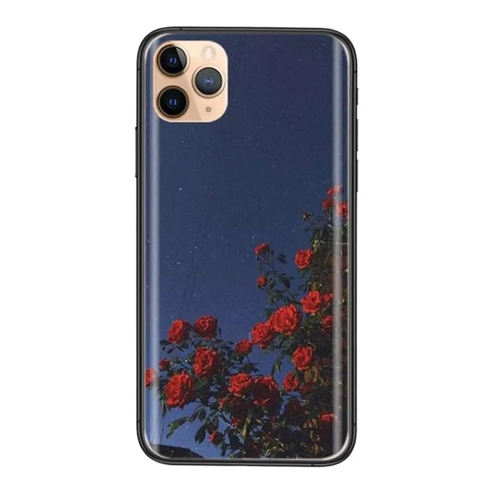 Япония Эстетическая для iPhone 11 12 Pro Mini Max Plus X XS XR 8 7 6S SE 5 5C 5S 2020 Черная задняя крышка |