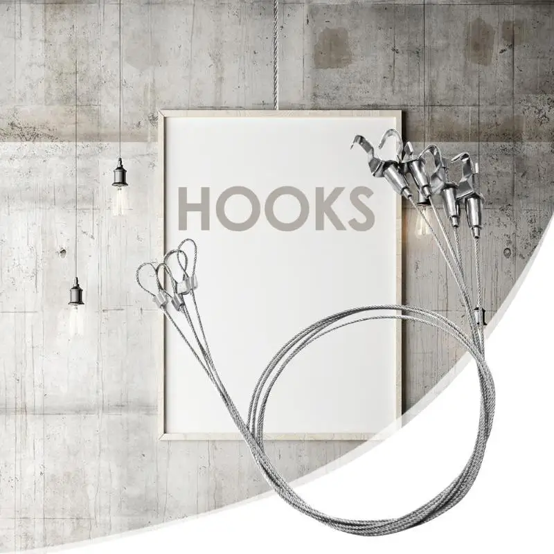 Регулируемая Вешалка крючки из нержавеющей стали выставочная проволока