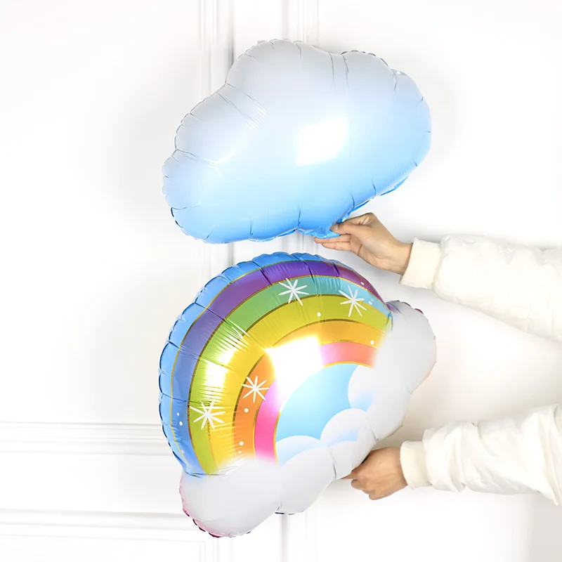 

1pc Aluminum film Balloon Clouds Rainbow Globos Baby shower Happy birthday Party Decoration Balloons