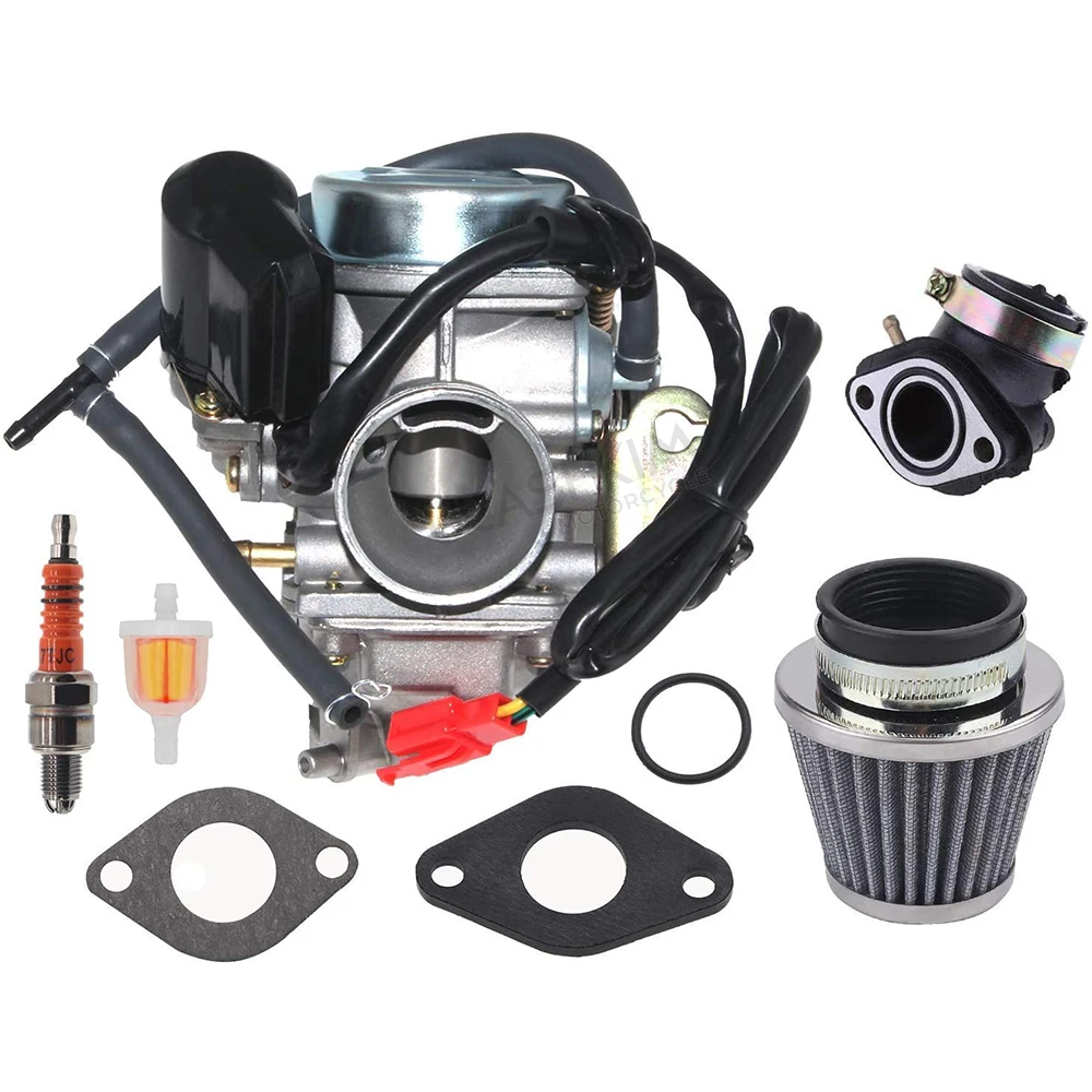 

150cc Carburetor For GY6 4 Stroke Engines 125cc 150cc ATV Go Karts Scooter Mopeds QMJ QMI157 QMJ QMI152 Manifold Intake
