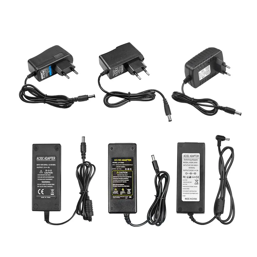 

Универсальный адаптер переменного тока с вилкой Стандарта ЕС США 220-240 В на 5 в 12 В 24 в вольт источник питания постоянного тока 5 в 12 В 24 В 1A 2A 3A 5A...