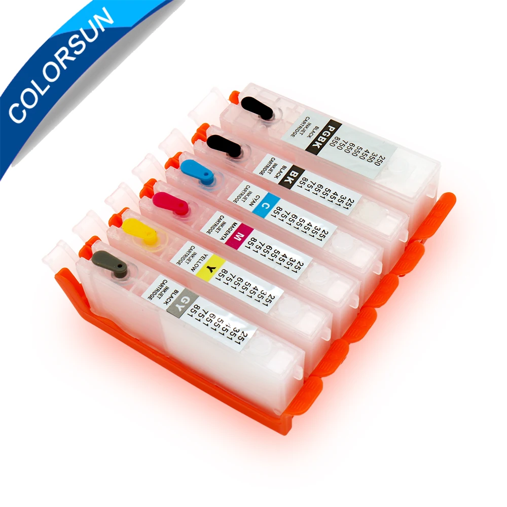 6pcs for Canon PGI-250 CLI-251 PGI250 Refillable Ink Cartridge For MG6320 MG7520 Printer Cartridges with ARC Chips | Компьютеры и офис