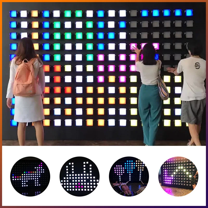 Взаимодействия 8 битный пикселей настенный сенсорный выключатель Цвет изменение