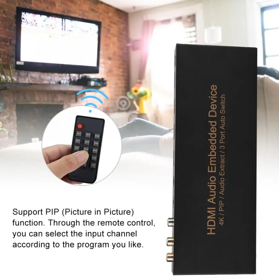 Цифровой оптический аудио экстрактор HDMI 3x1 адаптер преобразователь встраиваемое