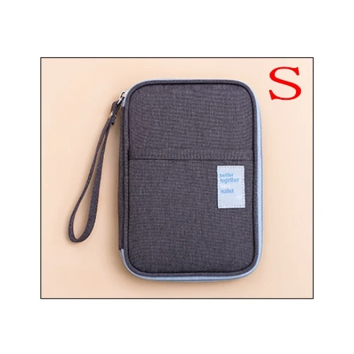 S Dark gray Модная Мужская и Женская дорожная Обложка для паспорта, кошелек для карт, кредитный держатель для карт, посылка для удостоверения личности, Мужская многофункциональная сумка для хранения - Цвет: S Dark gray