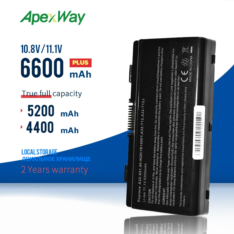 11.1V Laptop battery A31-T12 A32-T12 A32-X51 for Asus T12C T12Er T12Fg T12Jg T12Mg T12Ug X51H X51L X51R X58C X58L X51RL X58Le | Компьютеры
