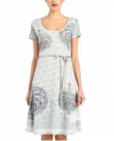 Испанское Платье с принтом без рукавов топ платье платья элегантное