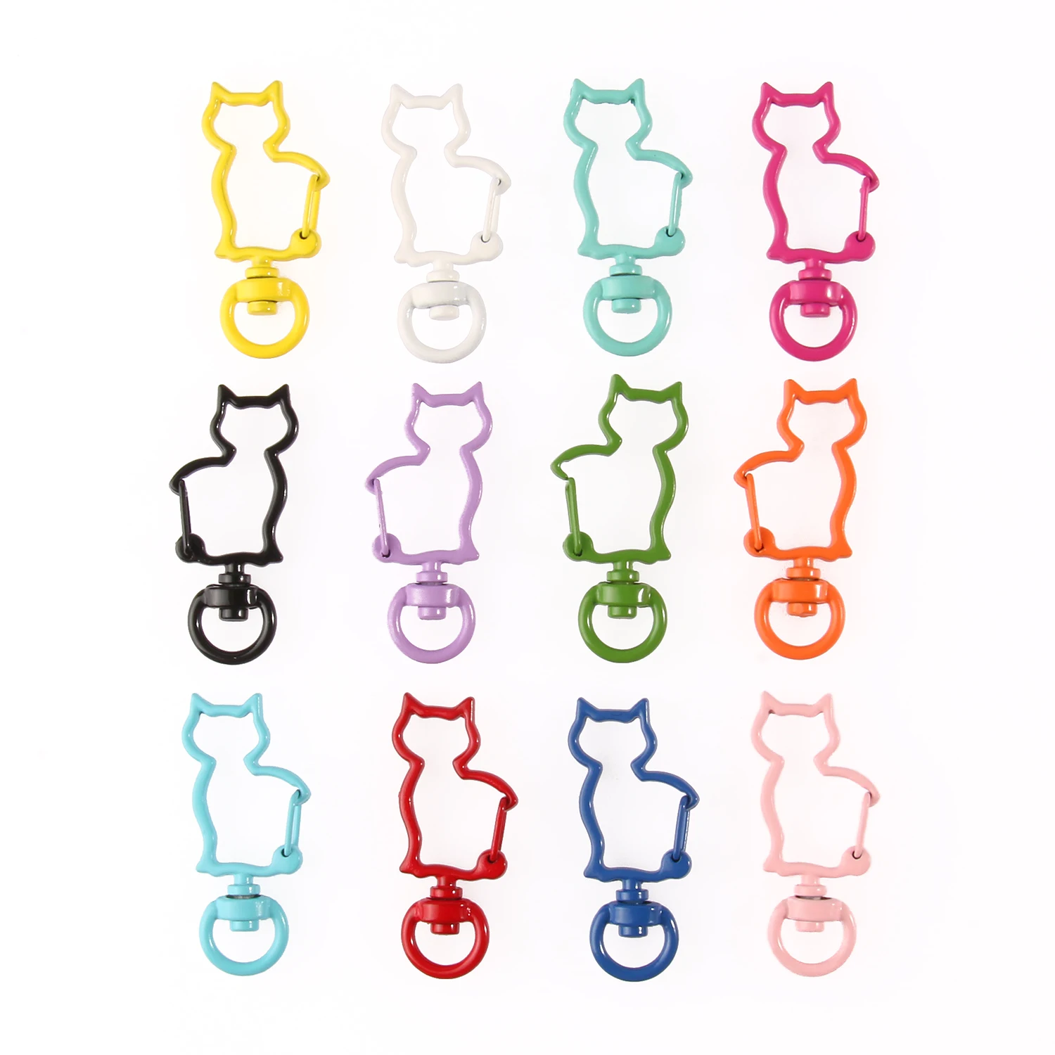 

3x41 мм металлический брелок в форме кошки, кольцо, застежки-карабины для изготовления ювелирных изделий своими руками, Детские и женские безделушки, крючки, аксессуары, автомобильный брелок
