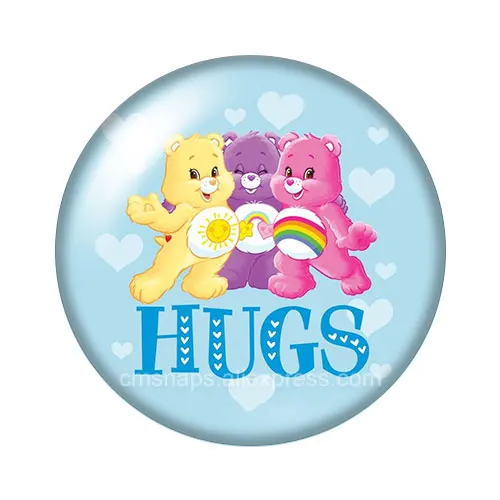 DB1147-11 Прекрасный Care Bears стильная футболка с изображением персонажей видеоигр 18 мм кнопки 10 шт, смешанные цвета, круглый стеклянный кабошон стиль для украшение с защелкой - Окраска металла: DB1147-11