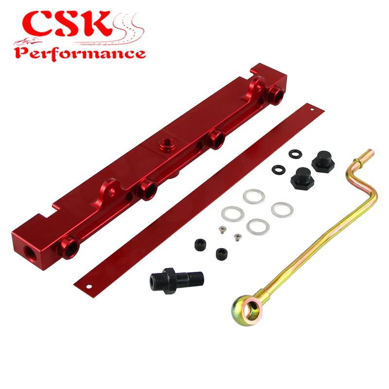 Aluminum Fuel Rail Fits For Acura RSX K20A K20A2 K20Z1 Type-S 2.0L 02-06 Red / Black