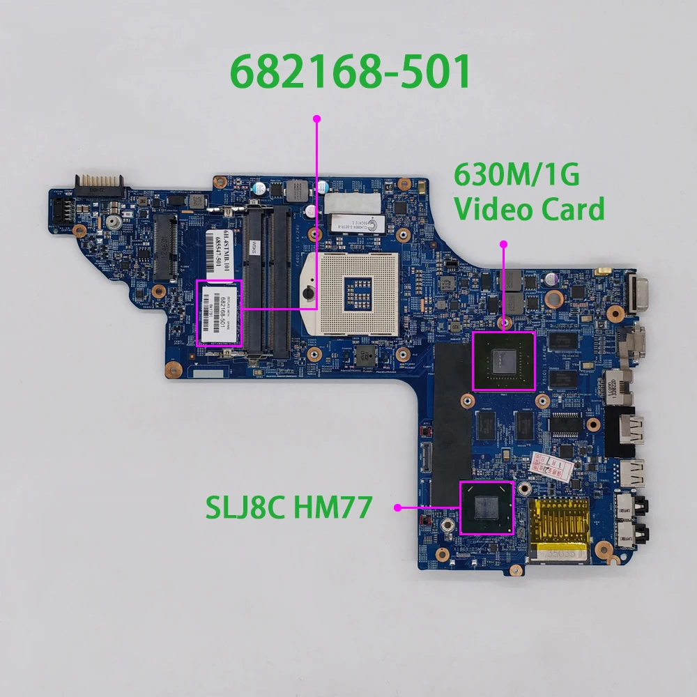 

682168-501 682168-601 630M/1G для струйного принтера HP Pavilion DV6 серии DV6T-7000 Материнская плата ноутбука протестированная и отлично работающая