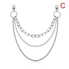 Цепочка для ключей, однослойнаятрехслойная, для джинсов, в стиле хип-хоп