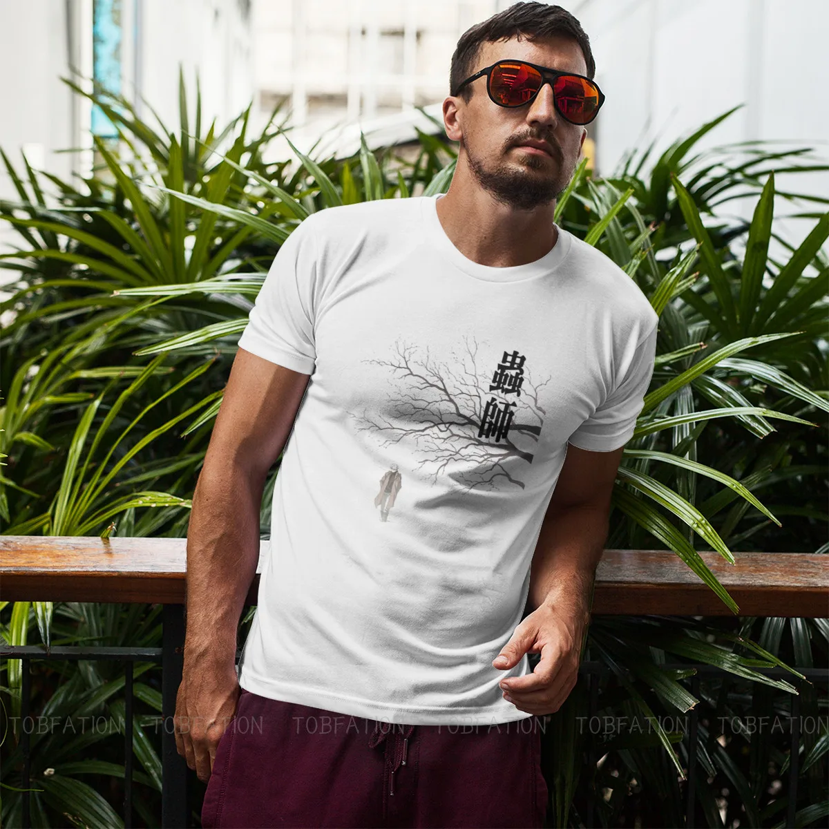 Классная футболка с японским аниме грибши Гинко Муши манга винтажные гранж