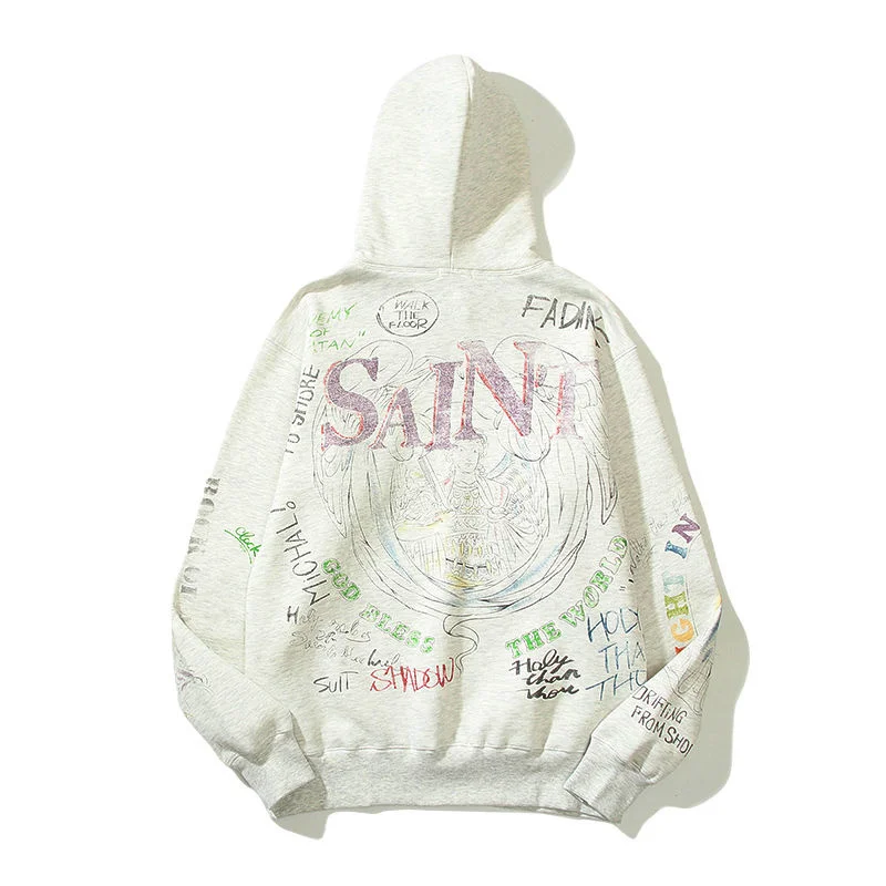 Женская винтажная толстовка с капюшоном и принтом в виде букв - купить по