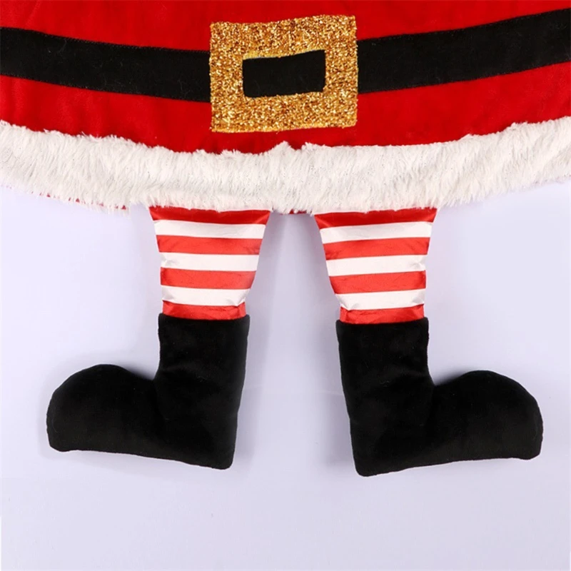 

Christmas Tree Skirt Base Collar Around Cover with Delightful Legs Xmas New Year Dropshipping