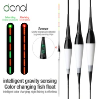 donql nano smart led fishing float highly sensitive fish bite remind buoy gravity sensor glowing electric night fishing float