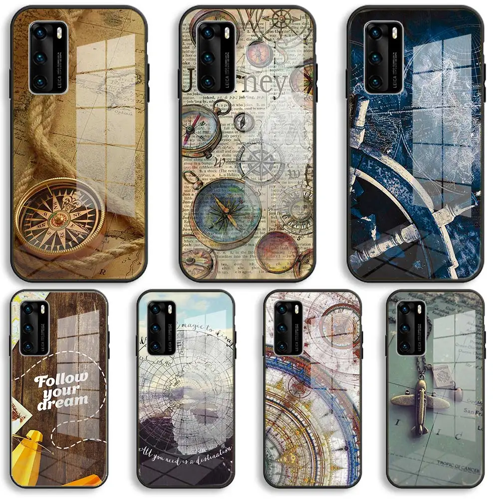 World Map Travel Plans Cases Soft Glass For Samsung S23 S22 S21 S20 S11 Ultra S10 S9 Plus Lite 5G TPU Balck Cover