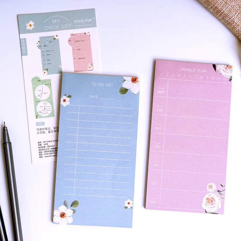 Цветы блокнот сделать список милые планировщик наклейки страница вкладки Липкие