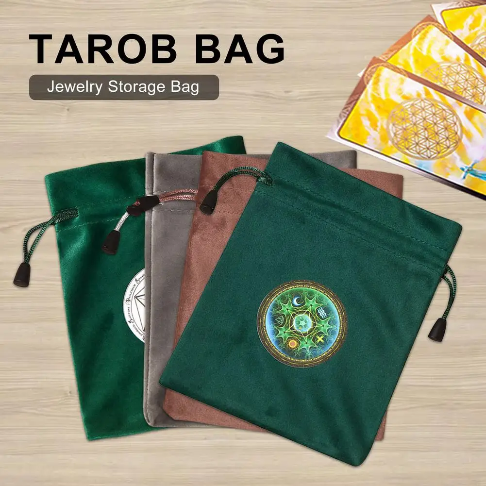 

Velvet Tarot Deck Bag Tarot Card Storage Bag Board Game Card Drawstring Package Jewelry Bag Witch Divination Accessorie
