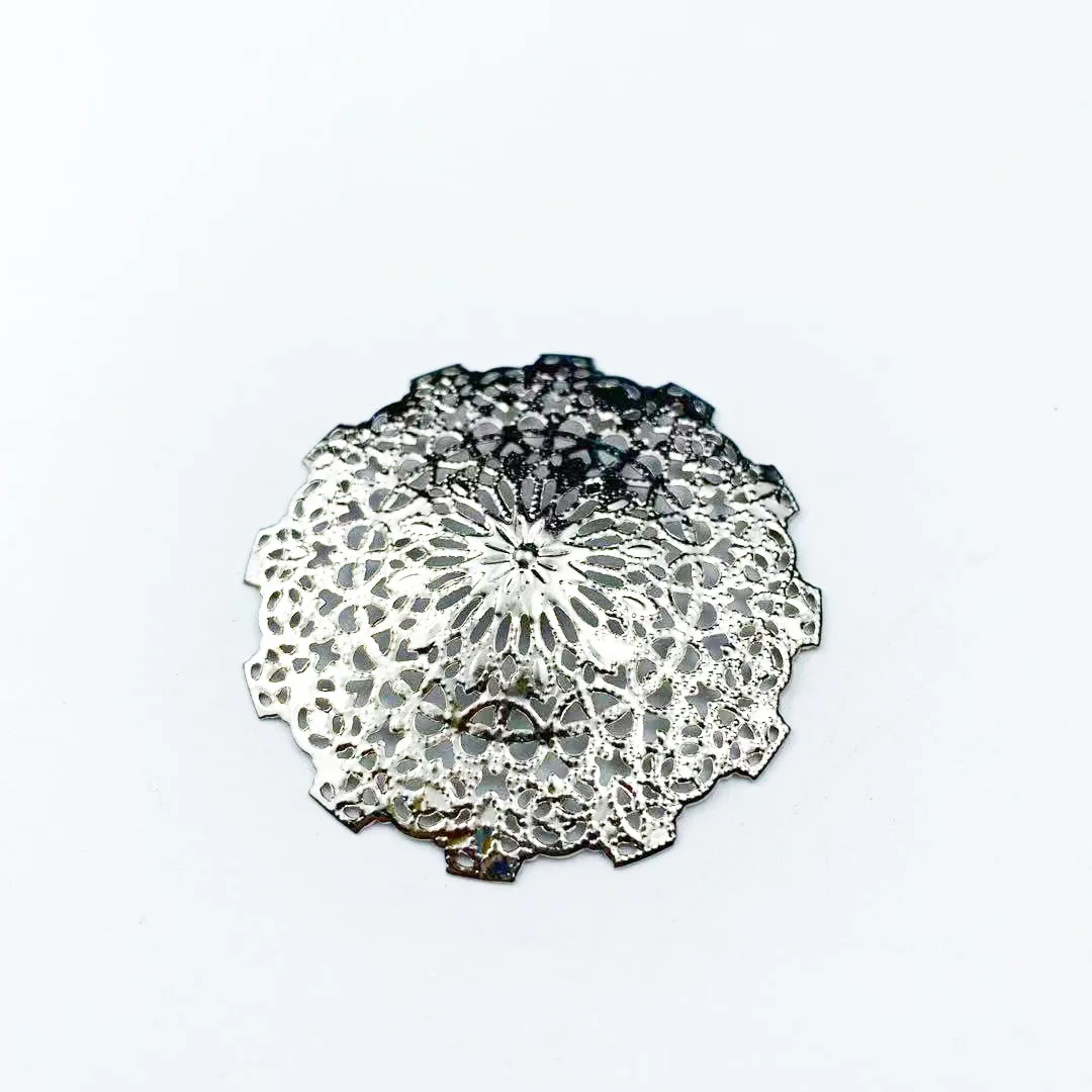 

10Pcs 51mm Metal Crafts Filigree Flower Wraps Connectors Embellishments For Scrapbooking Diy Handicraft Home Decor