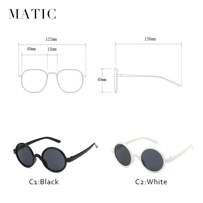 Солнцезащитные очки для мальчиков и девочек модные детские круглые черные