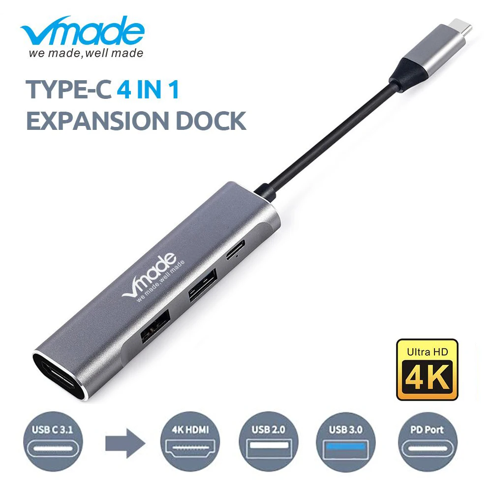 Фото Горячая продажа Vmade 4 в 1 USB концентратор для Samsung S8 S9 Plus C HDMI адаптер режим ПК Huawei