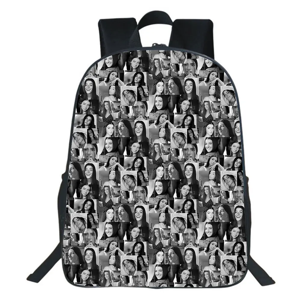 

Charli Damelio Backpack Boy Girl Bags New Ice Coffee Splatter Printing Teenager Student Backpack Children Cartoon School Bag