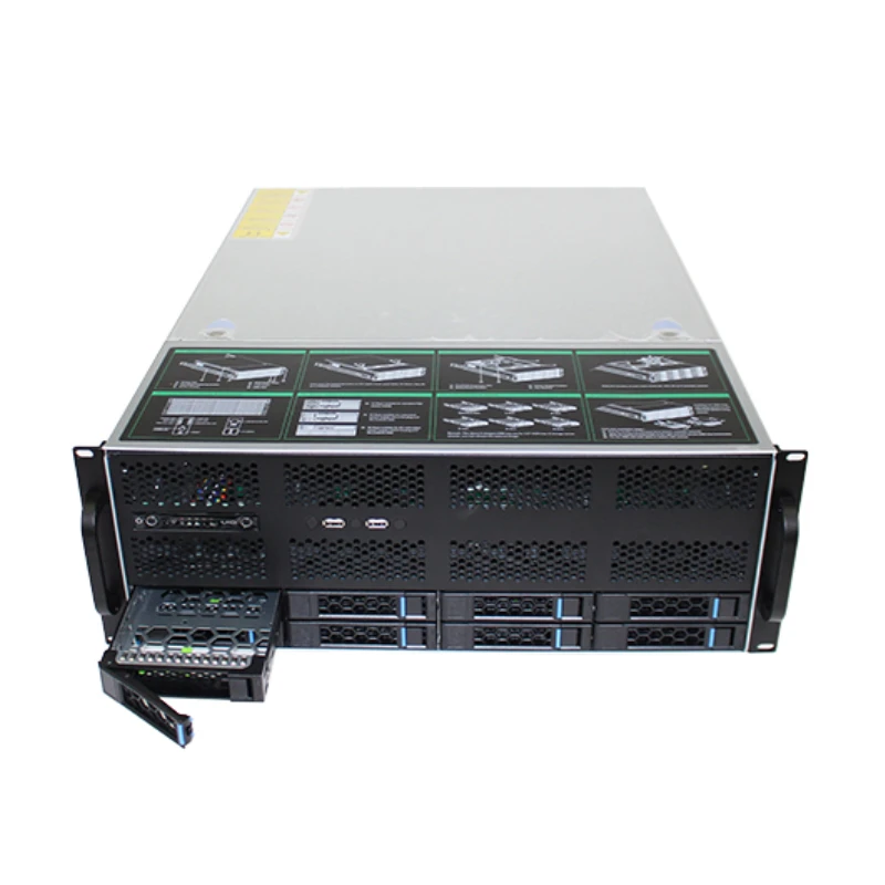 2020 AI сервер 4U стойка-mount G465-8 GPU Майнинг горячей замены шасси 8HDD катушки IPFS