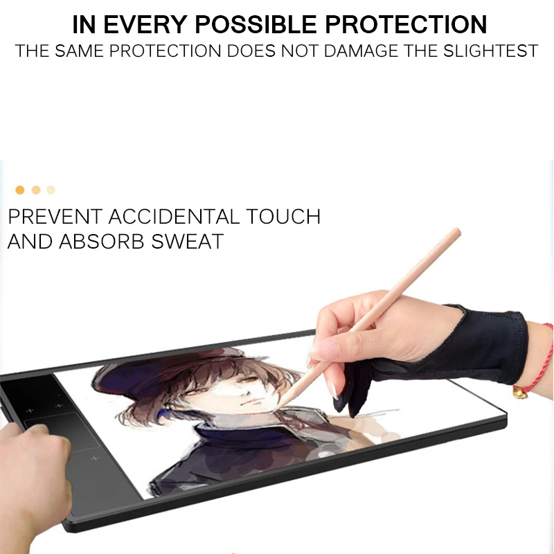 Two-fingers Artist Anti-touch Glove for Drawing Tablet Right and Left Hand Anti-Fouling ipad Screen Board | Компьютеры и офис