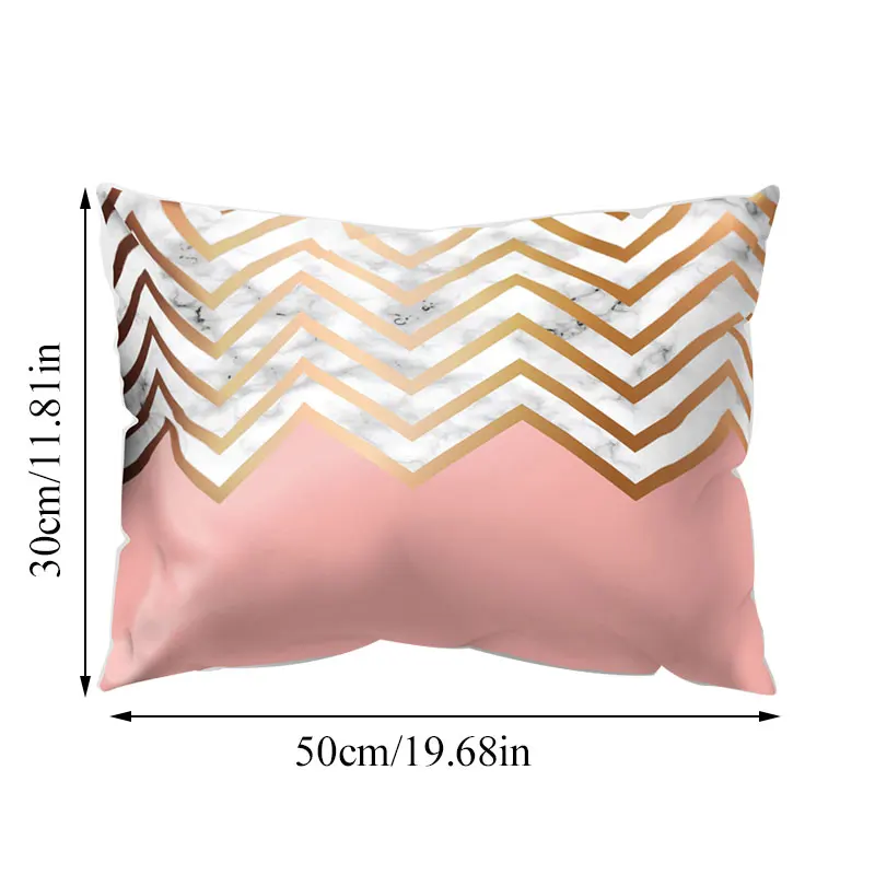 

Soft Geometric Cushion Cover 30*50cm Pillow Cover Bedroom Sofa Bed Decor Silk Satin Decorative Pillow Cases Friendly Pillowslip