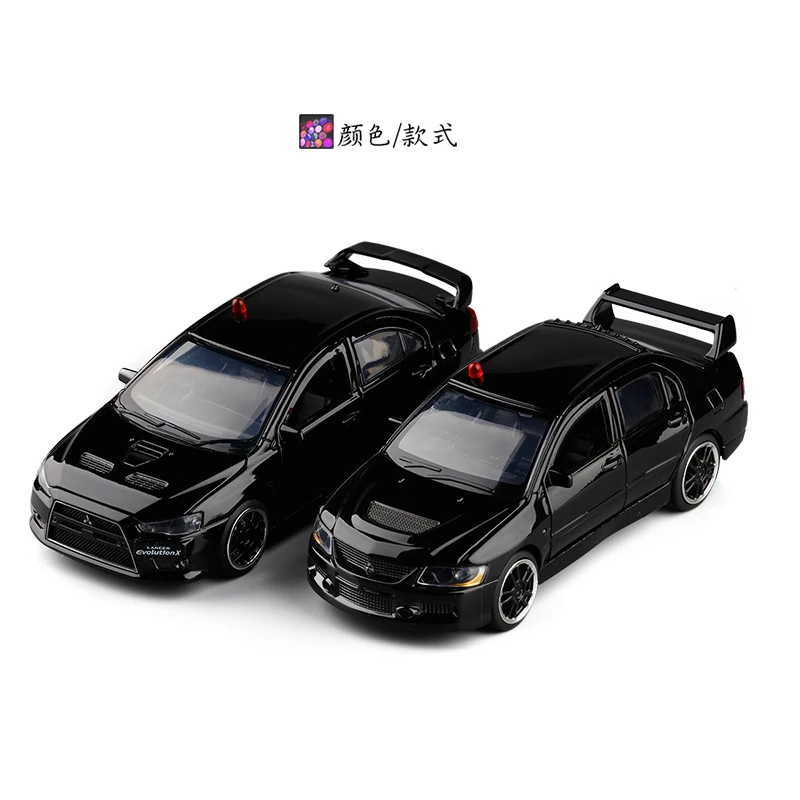 Игрушечный автомобиль 1:32 Lancer Evolution полицейская модель из металлического сплава