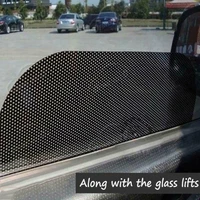 2pcs car sunshade stickers auto side window mesh film sticker uv protection windshield net