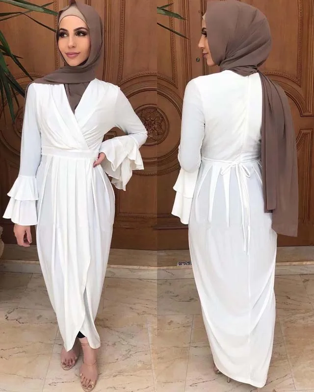 

Eid Muslim Dress Abayas for Women Dubai Abaya Kimono Turkey Hijab Dresses Islam Clothing Caftan Kaftan Robes Musulman De Mode