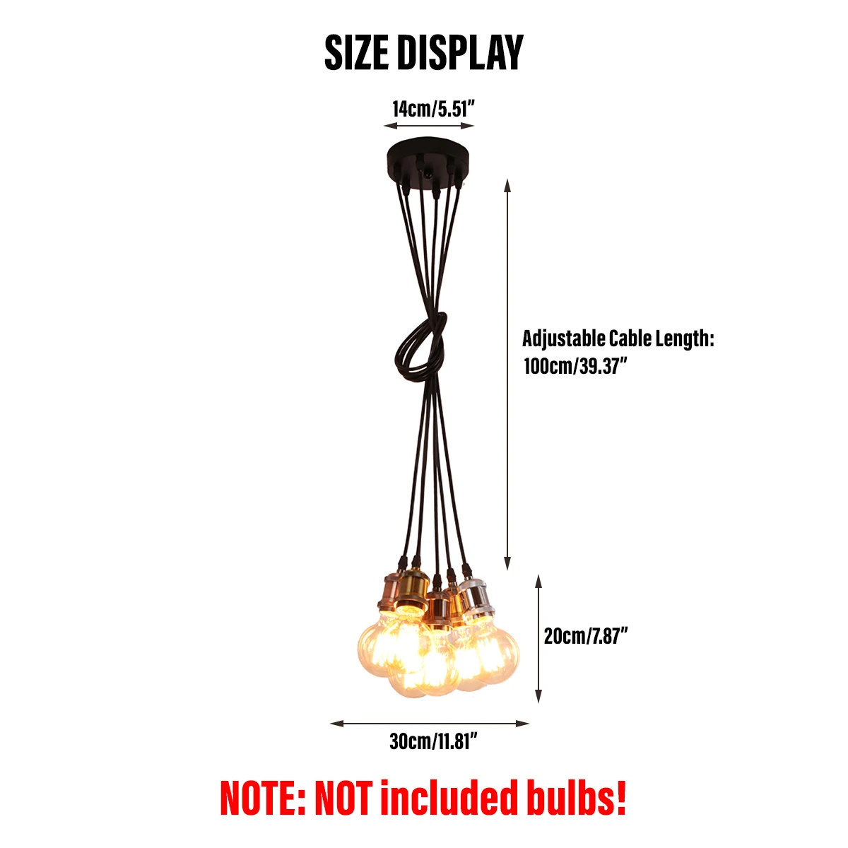 

E27 6 Heads Industrial Pendant Light Hanging Pendant Lamp Bar Home Fixture Decoration Restaurant Indoor Lighting 110-240V