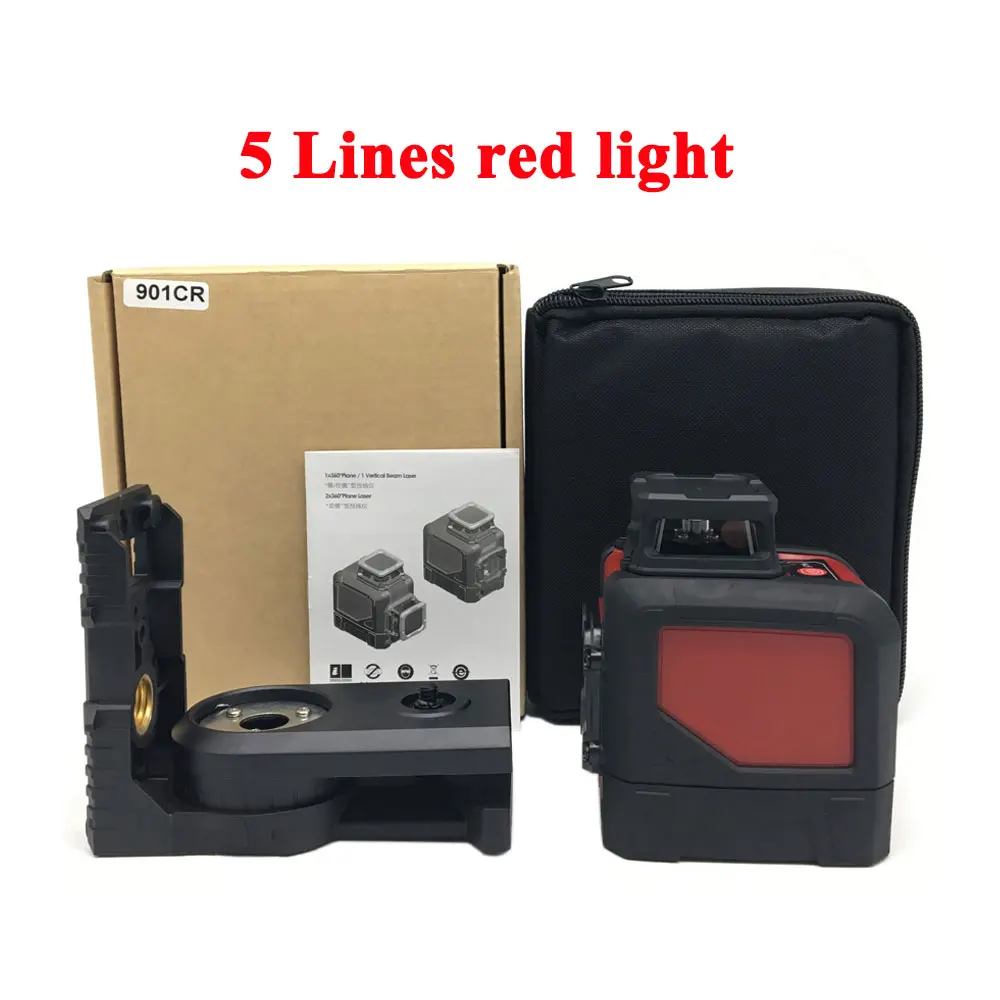5 lines red light 12 линий 8/5 линий зеленый светильник лазерный нивелир портативный самонивелирующийся лазерный уровень зеленый луч лазерный нивелир метр - Цвет: 5 lines red light