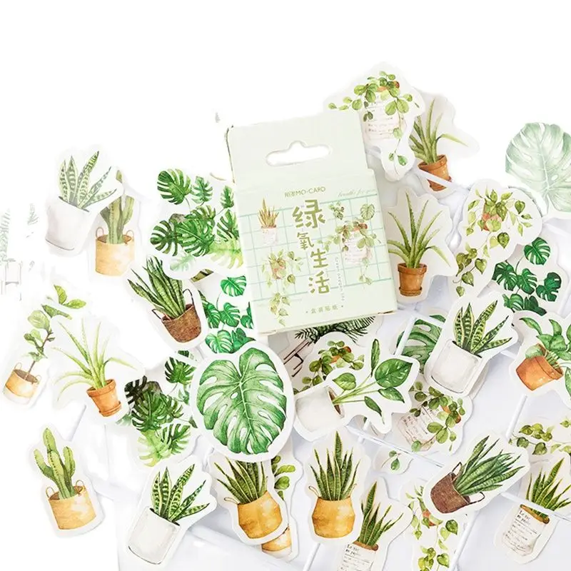 

Sticker Scrapbooking Supplies Beautiful Adhesive Decorative Sticker For Gift Packaging Notebooks Custom Label Plant Phone