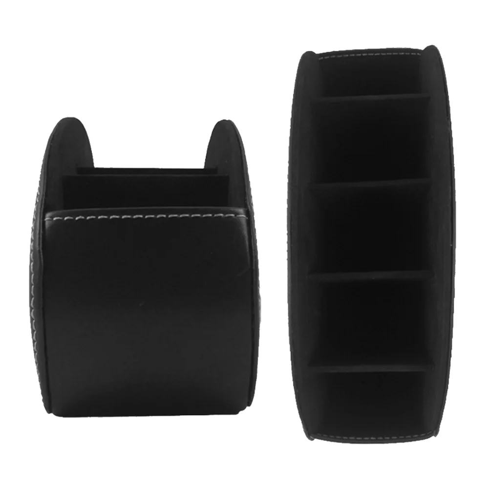 

1pcs 5 Grid Pu Leather Organizer Remote Control Phone And Tv Holder Desk Storage Box Living Room Office Mobile Phone Storage Box