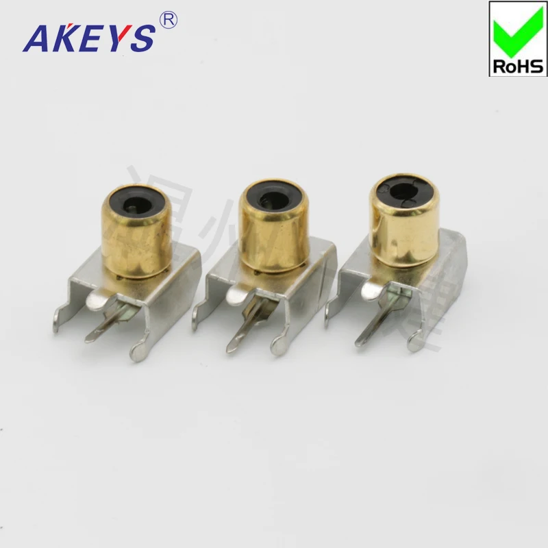 10 шт Wenzhou одноклавишный AV core socket 4-foot PCB сварные Аудио Видео Лотос AV1-8. 4-3C