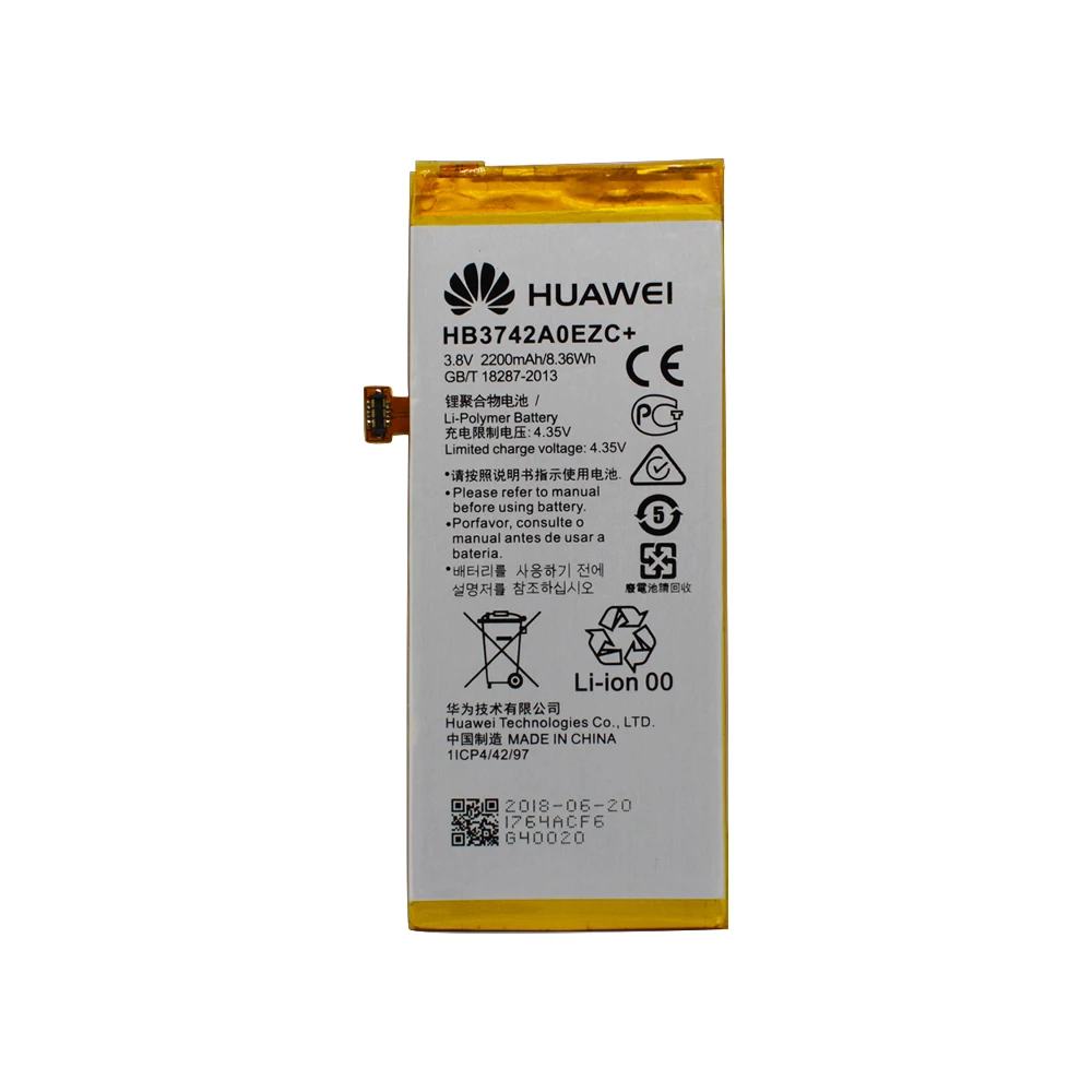 Hua Wei аккумулятор для huawei P8 Lite Ascend P8 Lite HB3742A0EZC+ реальная емкость 2200 мАч аккумулятор Акку