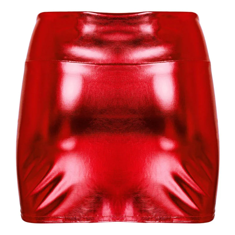 Пикантная модная универсальная юбка из искусственной кожи для ночного клуба 2021