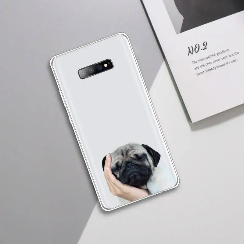 

Cute funny animal bulldog art Phone Case Transparent For Samsung Galaxy A 71 21s S note 8 9 10 plus 20 ultra