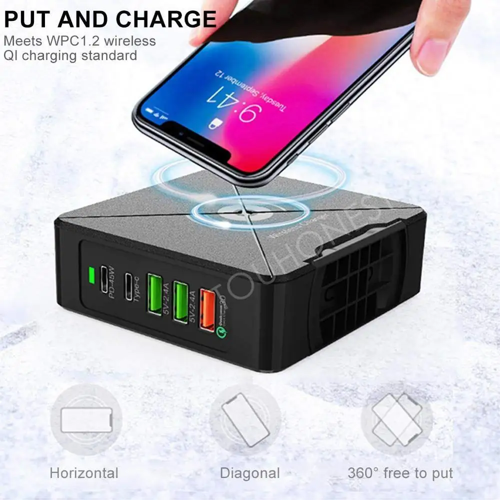 75 Вт Быстрая зарядка 3 0 usb type C Мощность PD адаптер телефон зарядное устройство для