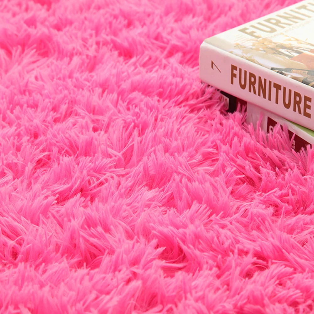 Пушистые коврики противоскользящие лохматый ковер для столовой коврик пола