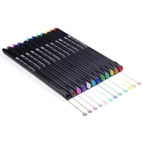 12 color fine hook line pen set 0 4mm drawing writing marker pen professional planner stationery school supplie h6140