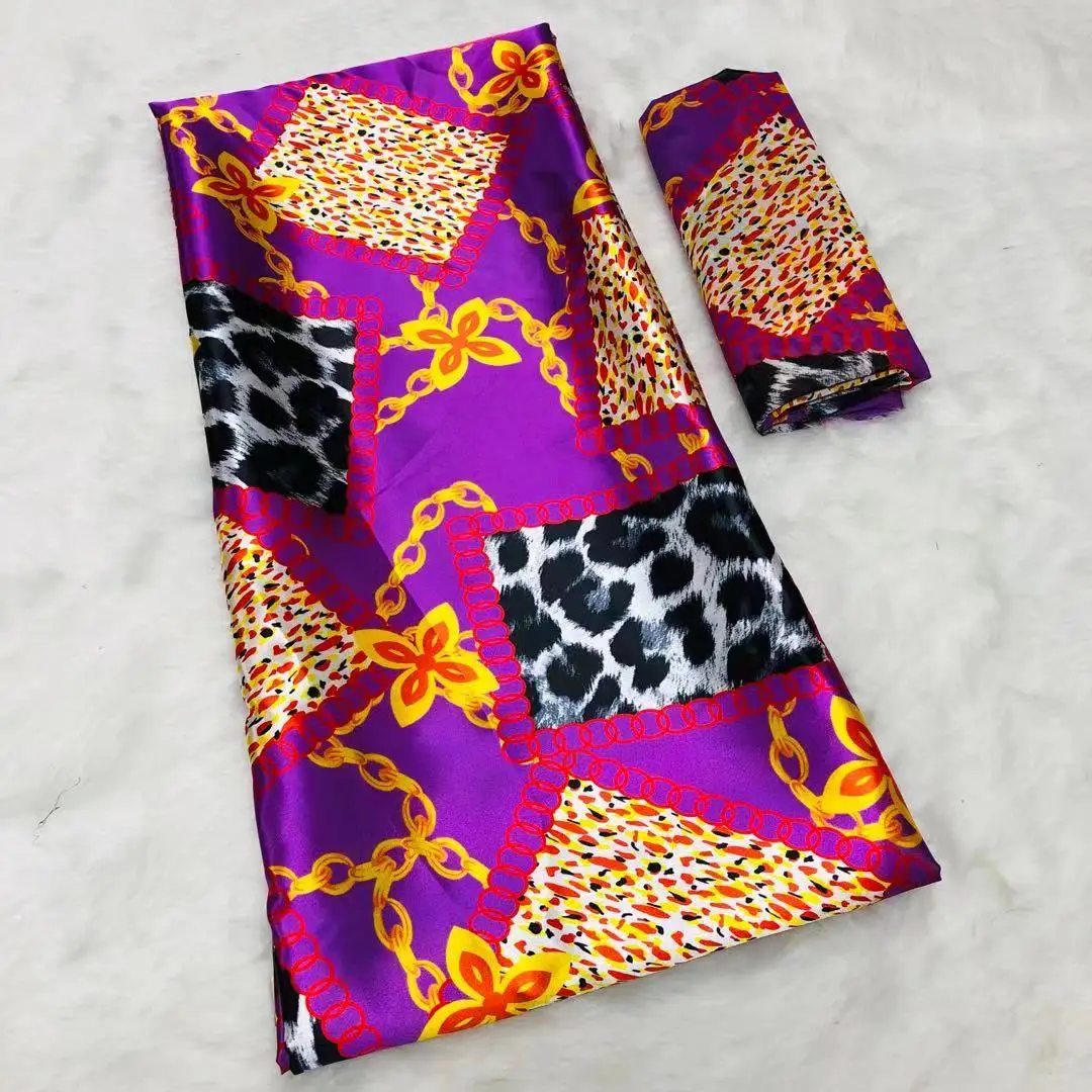 

Imitated silk fabric African print fabric 4+2 yard African fabric Nigerian Ankara fabrics 2021 Africain tissu wax